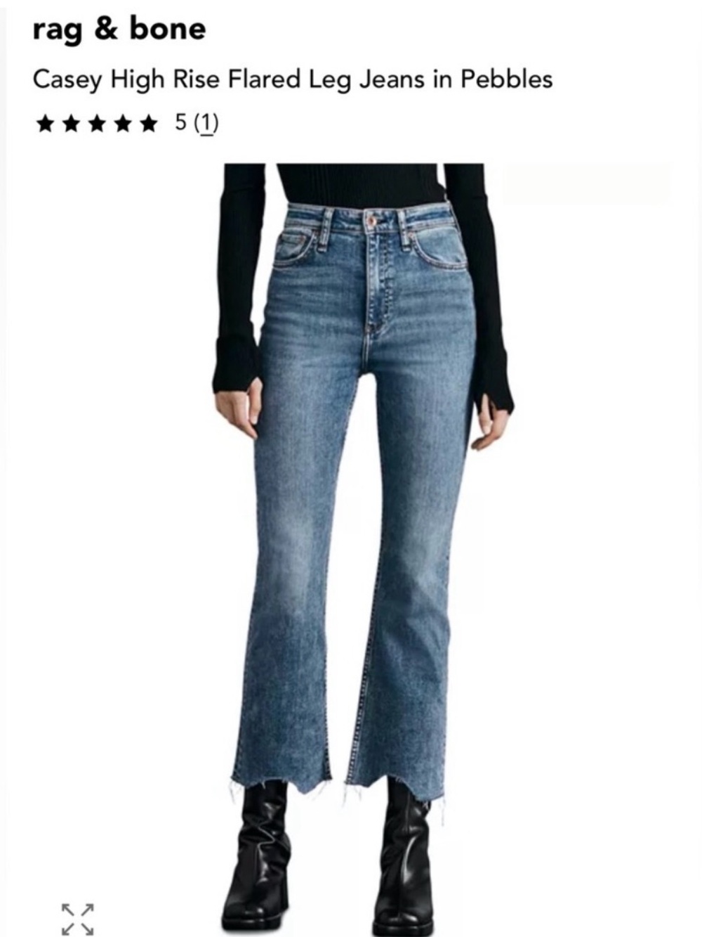 Rag & Bone Casey High-rise Ankle Flare - Pebbles